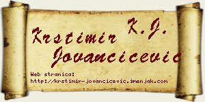 Krstimir Jovančićević vizit kartica